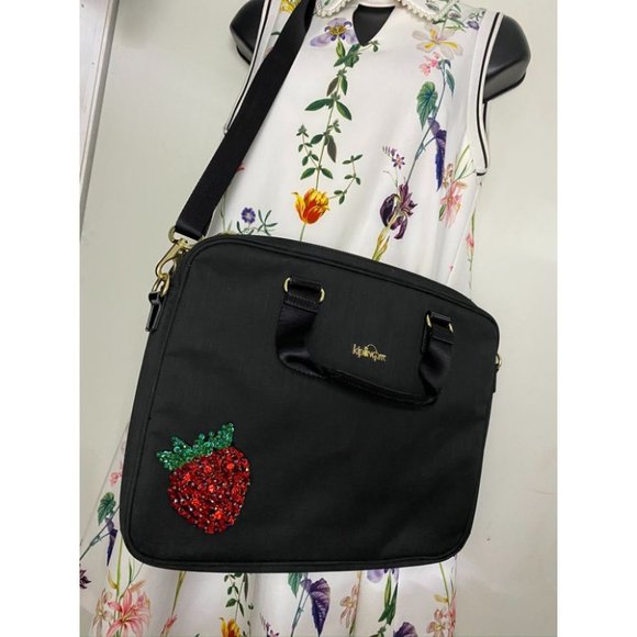 Kipling w/Customized Appliqués Large Blue Tote Bag - Picture 11 of 13